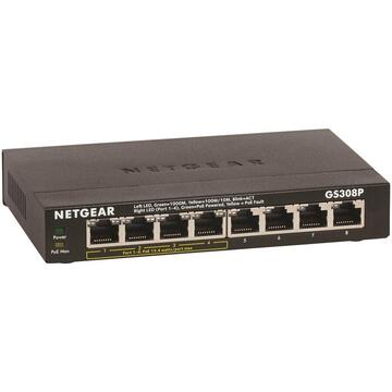 Switch Netgear GS308P, 8 porturi, fara management