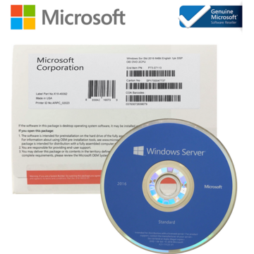 Sistem de operare Microsoft Windows Svr Std 2016 64Bit English 1pk DSP OEI DVD 16 Core