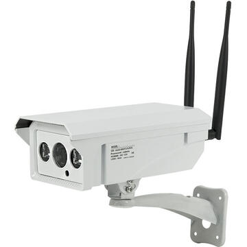 Camera de supraveghere video si vanatoare PNI IP30 PNI-IP30, 1.3MP, 4G, wireless, cu IP, de exterior si interior, alb