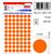 Etichete autoadezive color, 12 x 30 mm, 300 buc/set, Tanex - orange fluorescent