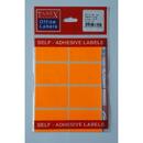 Etichete autoadezive color, 34 x 52 mm, 80 buc/set, Tanex - orange fluorescent