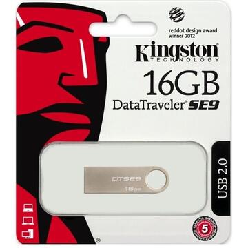 Memorie USB Kingston Memorie USB Data Traveler SE9 Champagne,  16GB, metal