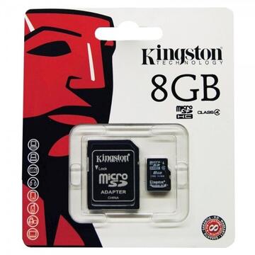 Card memorie Kingston 8GB MicroSD HC Card Class 4