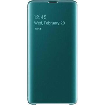 Clear View Cover Samsung pentru Galaxy S10 Plus G975F Green