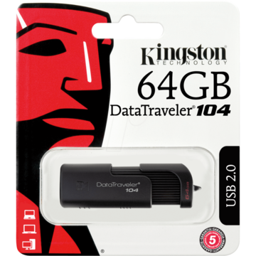 Memorie USB Kingston Memorie USB DataTraveler 104, 64GB, USB 2.0