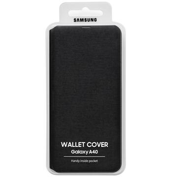Wallet Cover Samsung pentru Galaxy A40 (2019) Black