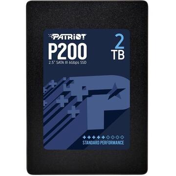 SSD Patriot 2TB P200 2.5'' SATA III 6Gb/s, R/W 530/460 MB/s