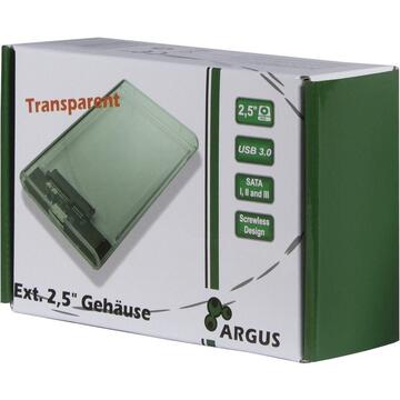 HDD Rack Inter-Tech Argus GD-25000 USB 3.0 transparent