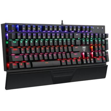 Tastatura T-Dagger mecanica Destroyer Rainbow neagra