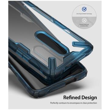 Husa Husa OnePlus 7 Pro Ringke FUSION X Transparent/Albastru