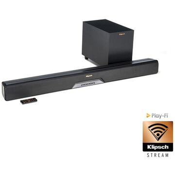 Klipsch Boxa Soundbar, SPEAKER SYSTEM, 2-way sound bar with 6.5” wireless subwoofer