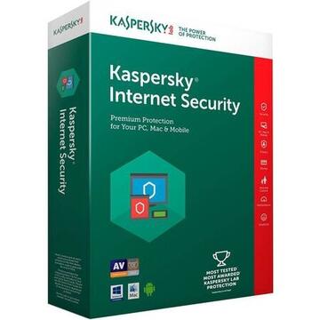 Kaspersky Internet Security 1 an 1 utilizator Reinnoire Box
