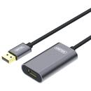 Unitek Cablu extensie activă USB 2.0, 20m,  Alu., Y-274