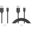 Unitek cablu microUSB-USB, 1m, negru, C4050BK