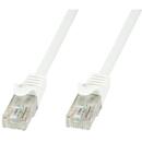 TechlyPro Cablu patch cord RJ45 Cat6 U/UTP 1,5m alb 100% cupru