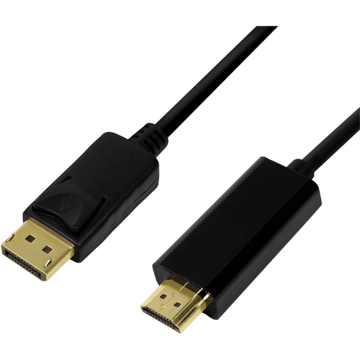 LOGILINK - DisplayPort cable, DP 1.2 to HDMI 1.4, black, 3m