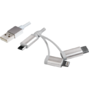 LOGILINK - USB to Micro USB sync- and charging cable with Lightning