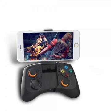 Controller Dobe gamepad bluetooth cu suport pentru telefon pana in 6 inch, negru
