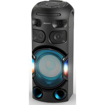 Sony Sistem audio High Power MHC-V42D, Jet Bass Booster, Hi-Fi, Bluetooth, NFC, Dj Effects, USB, DVD, Party music, Party lights, Negru