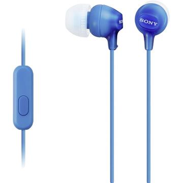 Casti Sony Casti audio In-ear MDREX15APLI, Control Telefon, Albastru