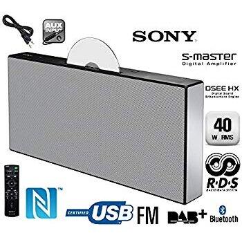 Sony Microsistem audio, CMTX5CDW, CD Player, Tuner FM, Bluetooth, NFC, USB, AUX, 40W