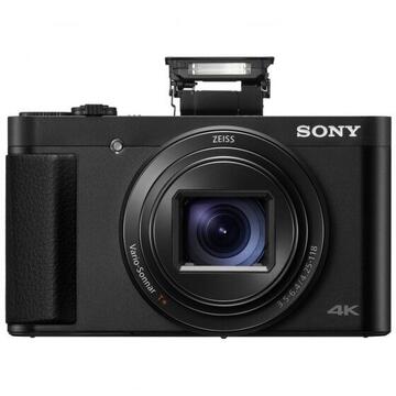Aparat foto digital Sony Cyber-Shot DSC-HX99, 18MP, 4K, High zoom 30x cu stabilizare optica, Eye AF, Ecran tactil, Wi-Fi, NFC, Negru