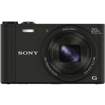 Aparat foto digital Sony Cyber-Shot DSC-WX350, 18 MP, Wi-Fi, Black