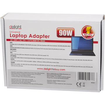 Delight Alimentator laptop Universal19V/4,72A 5,5/1,7mm