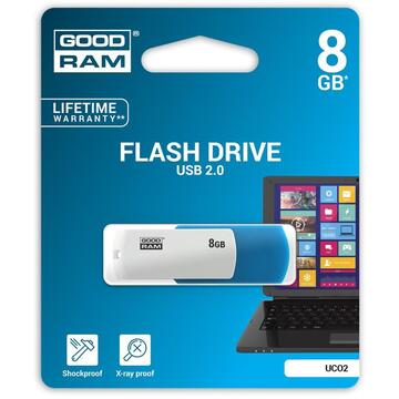 Card memorie GOODRAM memory USB UCO2 8GB USB 2.0 Blue/White