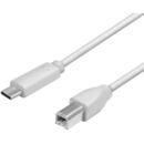 LOGILINK - USB 2.0 connection cable, USB-C male to USB-B male, 1m