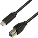 LOGILINK - USB 3.2 Gen1x1 cable, USB-C male to USB-B male, 1m