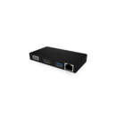 IcyBox Docking Station with integrated cable USB Type-C, HDMI, VGA, Black