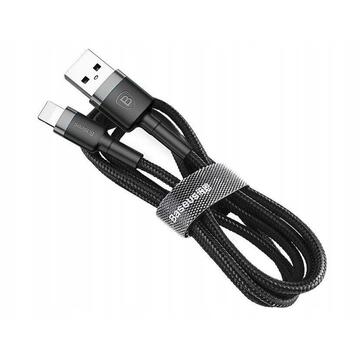 Baseus CALKLF-CG1 Lightning M - USB 2.0 M; 2m; Negru