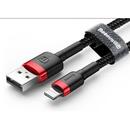 Cable Baseus CALKLF-C19 (Lightning M - USB 2.0 M; 2m; black and red color)