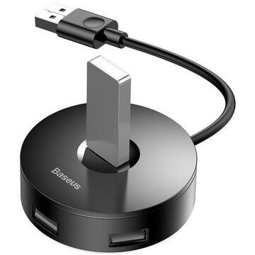 Hub Baseus CAHUB-F01 (3x USB 2.0; 1x USB 3.0; black color)