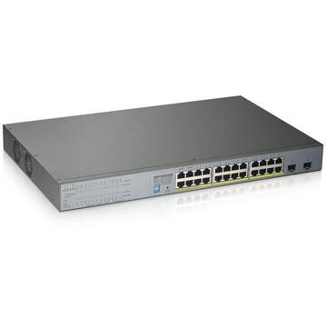 Switch ZyXEL GS1300-26HP pt CCTV | 26 x 10/100/1000 Mbps Mbit/s | 2 x 10/100/1000 SFP | 24 x POEUnmanaged | PoE