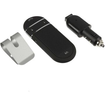 Car Kit (Speakerphone) cu incarcator auto / USB, prindere parasolar auto, Multi-Point