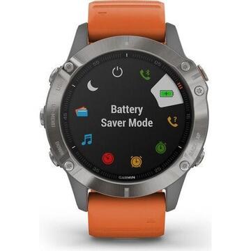 Smartwatch Garmin Fenix 6 Sapphire Titanium grey-silver/orange