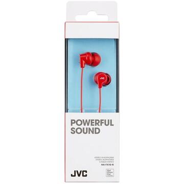 Casti Headphones JVC HAFX10RE (inner-ear canal; NO; red color