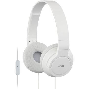 Casti Headphones JVC HA-SR185-WE (on-ear; with microphone; white color