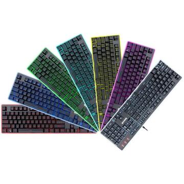 Tastatura Redragon Dyaus 2 neagra iluminare RGB