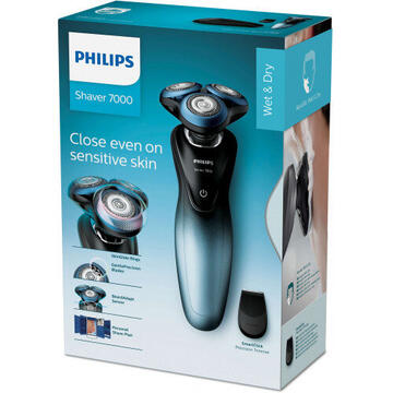 Aparat de barbierit Philips S7930, Smart connected, lame HIghPrecision, inele SkinGlide, senzor BeardAdapt