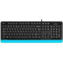 Tastatura Keyboard A4TECH FSTYLER FK10 Negru/Albastru, USB, Cu fir, 12 taste rapide