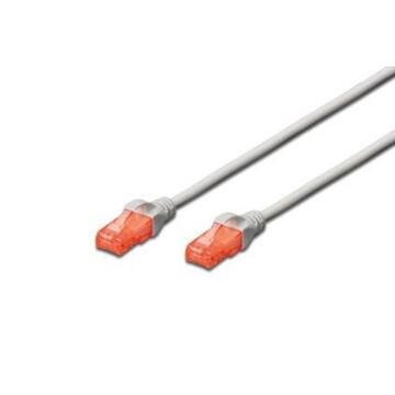 DIGITUS Premium CAT 6 UTP patch cable, Length 0,5m, Color grey