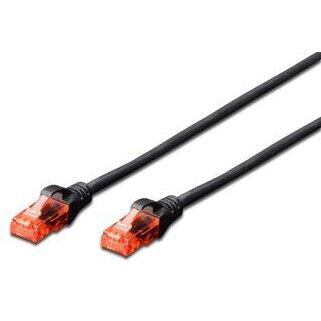 DIGITUS Premium CAT 6 UTP patch cable, Length 1,0 m, Color black