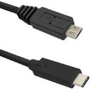 Qoltec Cable USB 3.1 type C male | Micro USB 2.0 B male | 1.2m