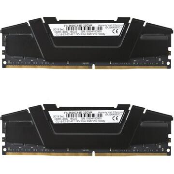 Memorie Memory Set G.SKILL RipjawsV F4-3600C18D-32GVK (DDR4 DIMM; 2 x 16 GB; 3600 MHz; 18)