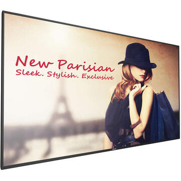Monitor 97.5" LFD PHILIPS 98BDL4150D, 4K UHD 3840*2160, 60 Hz, 500 cd/mp, 1300:1/ 500.000:1, 16:9, 12 ms, 178/178, Android 7.1.2, DVI, DP, 3*HDMI, VGA, audio in/ out, micro SD, micro USB, RJ45, RS232C, boxe 2*10W "98BDL4150D/00"