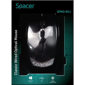 Mouse Spacer SPMO-M11, USB, Black