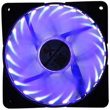 VENTILATOR Spire X2 PC 120x120x25 mm, X2.120, w. 4 LED blue, alim. PSU, nano bearing "X2-12025S1V3/4-B-LED"